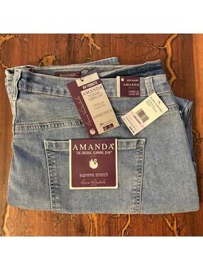 Amanda Gloria Vanderbilt Original Slimming Supreme Stretch Jeans 22W Short - NWT